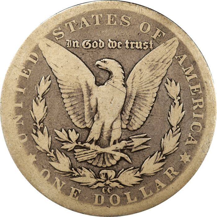 1889-CC Morgan Dollar ($1) Reverse Image