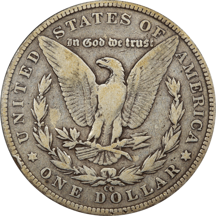 1889-CC Morgan Dollar ($1) Reverse Image