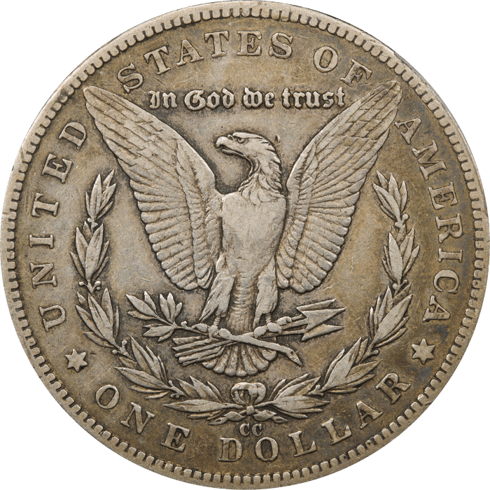 1889-CC Morgan Dollar ($1) Reverse Image