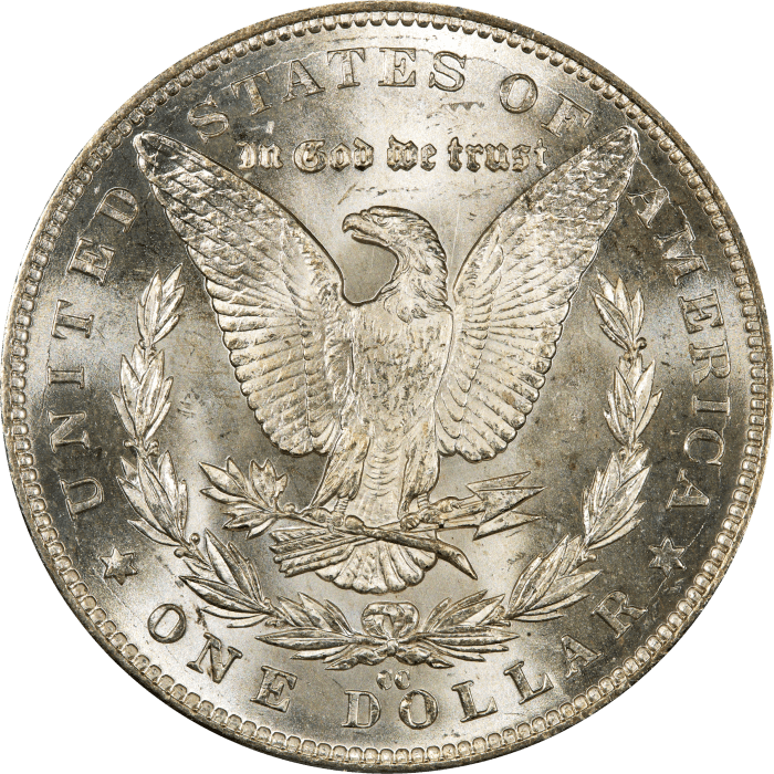 1890-CC Morgan Dollar ($1) Reverse Image