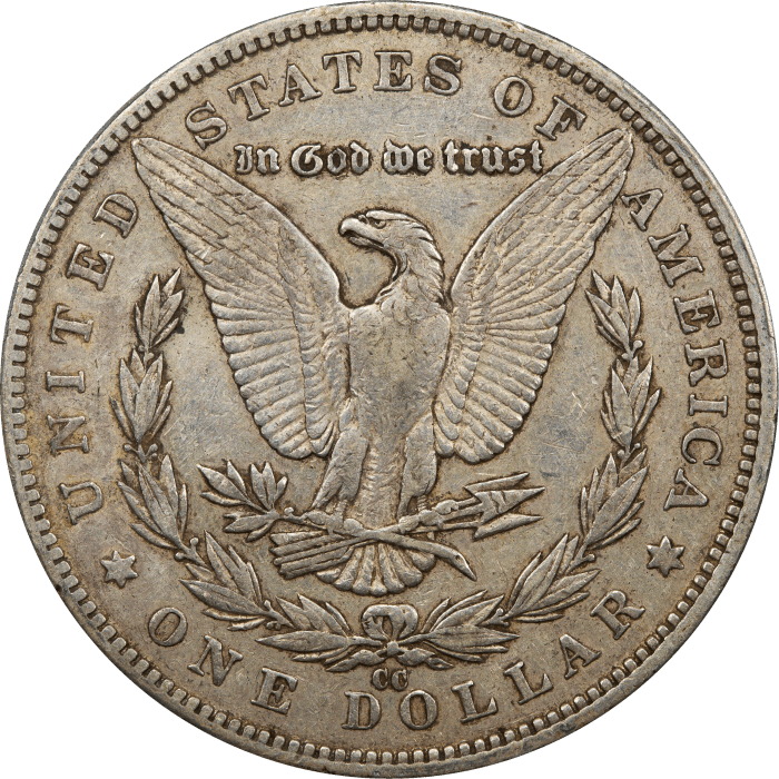 1890-CC Morgan Dollar ($1) REVERSE Image