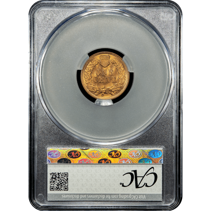1890 Indian Cent (1c) Reverse Slab Image