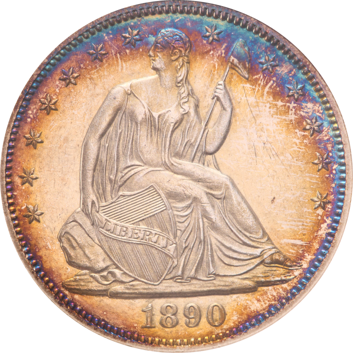 1890 Seated Liberty Half Dollar (50c) Obverse Image