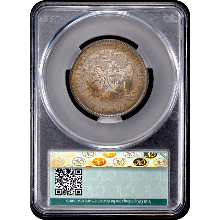 1890 Seated Liberty Half Dollar (50c) Reverse Slab Image
