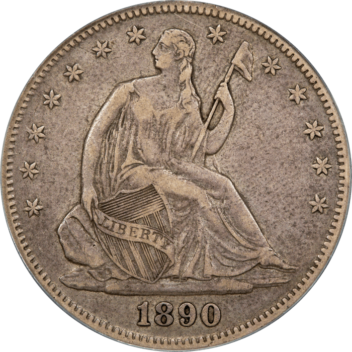 1890 Seated Liberty Half Dollar (50c) Obverse Image
