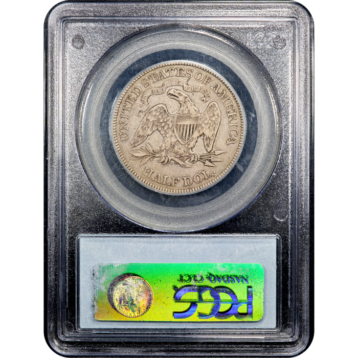 1890 Seated Liberty Half Dollar (50c) Reverse Slab Image
