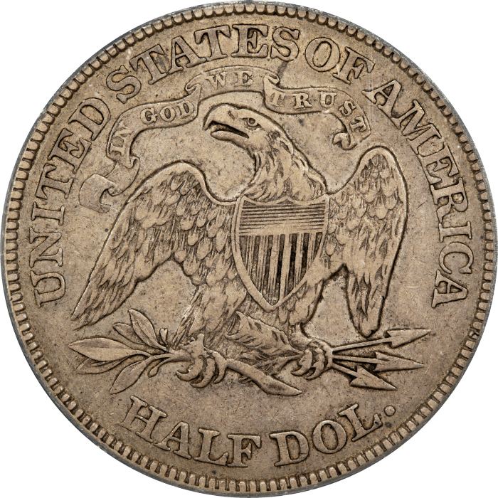 1890 Seated Liberty Half Dollar (50c) Reverse Image