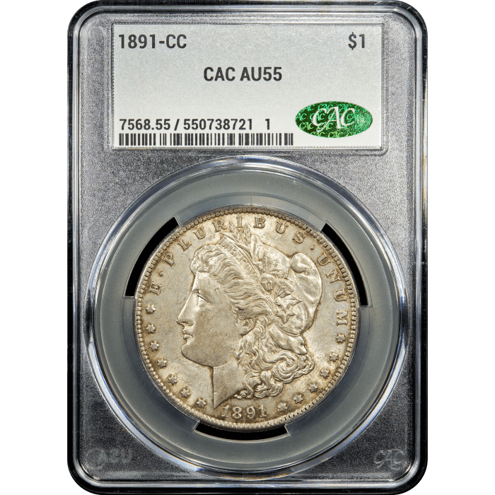 1891-CC Morgan Dollar ($1) Obverse Slab Image