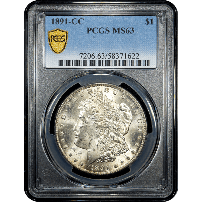 1891-CC Morgan Dollar ($1) SLAB Image