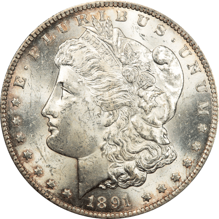 1891-CC Morgan Dollar ($1) OBVERSE Image