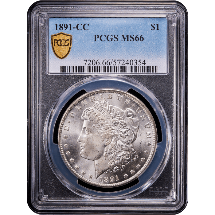 1891-CC Morgan Dollar ($1) Obverse Slab Image