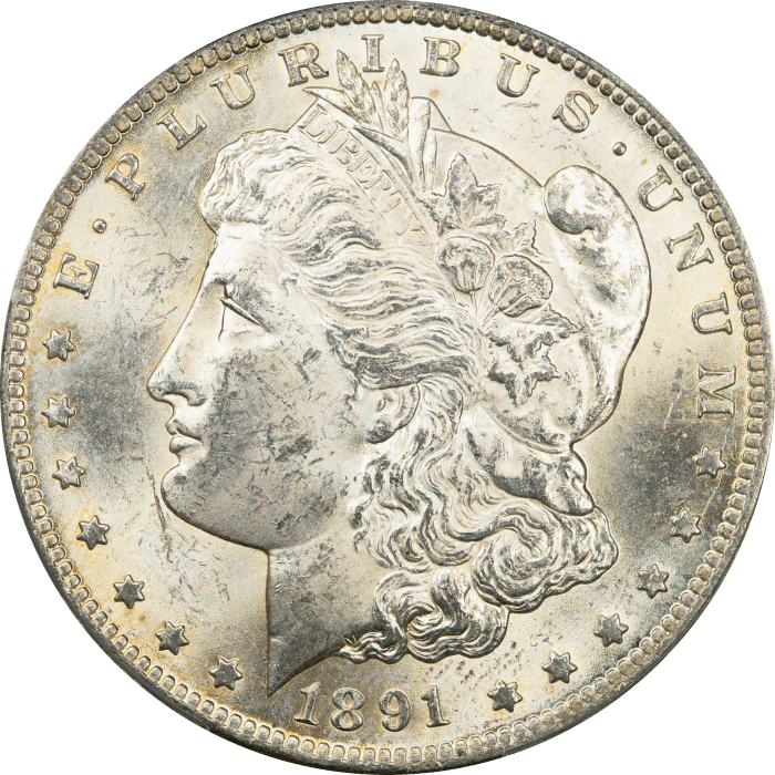 1891-CC Morgan Dollar ($1) VAM 3 Spitting Eagle Obverse Image