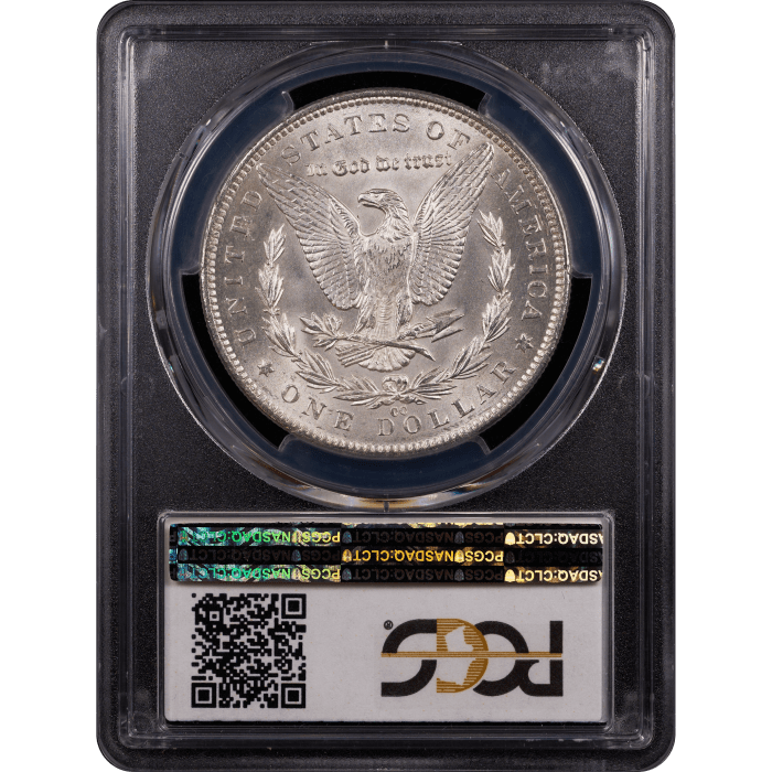 1891-CC Morgan Dollar ($1) VAM 3 Spitting Eagle Reverse Slab Image