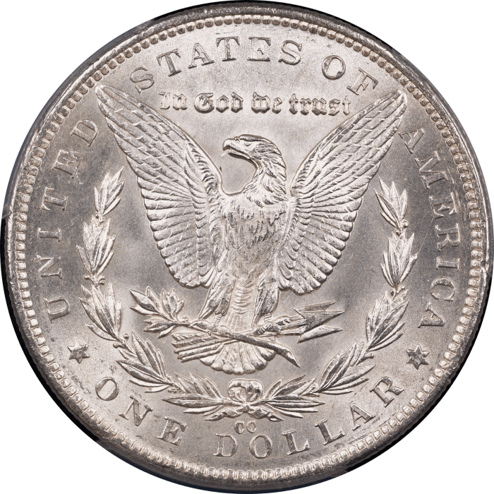 1891-CC Morgan Dollar ($1) VAM 3 Spitting Eagle Reverse Image