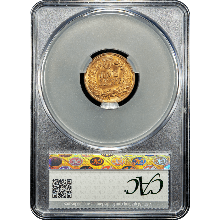 1891 Indian Cent (1c) Reverse Slab Image