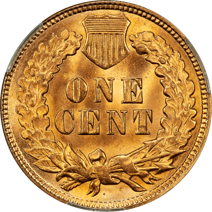 1891 Indian Cent (1c) Reverse Image