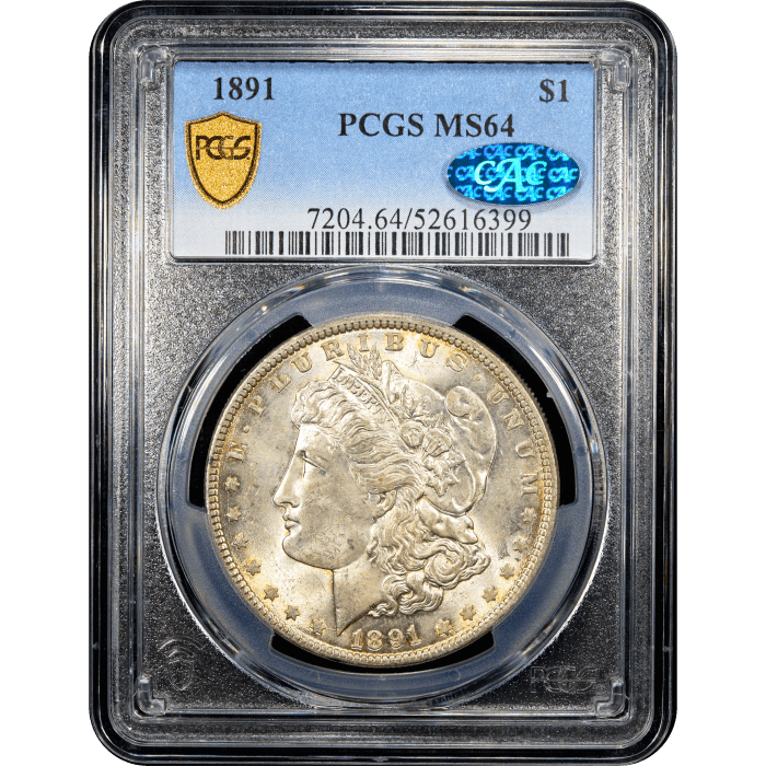 1891 Morgan Dollar ($1) Obverse Slab Image