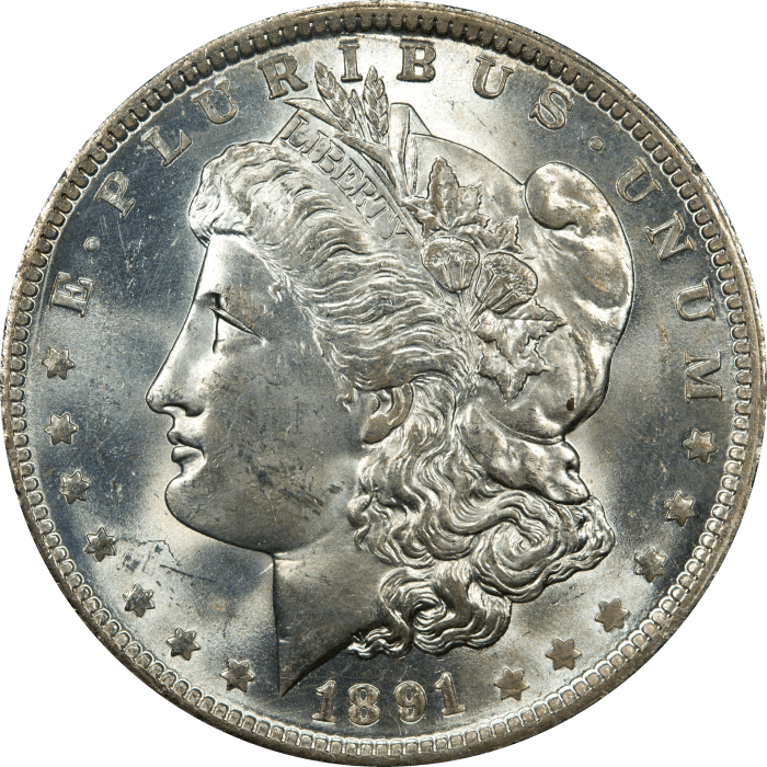 1891-O Morgan Dollar ($1) Rattler Obverse Image