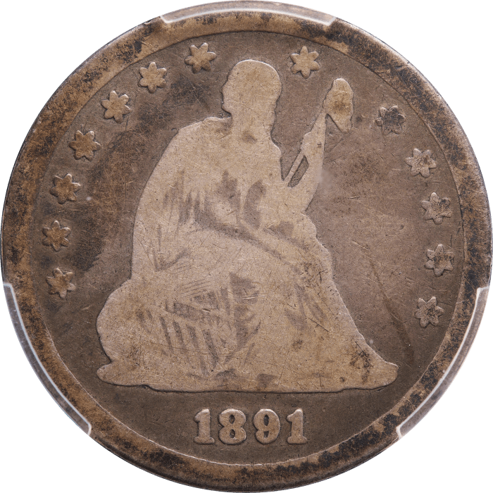 1891-O Seated Liberty Quarter (25c) Obverse Image