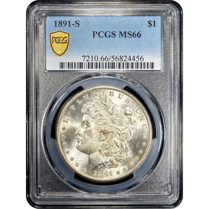 1891-S Morgan Dollar ($1) Obverse Slab Image