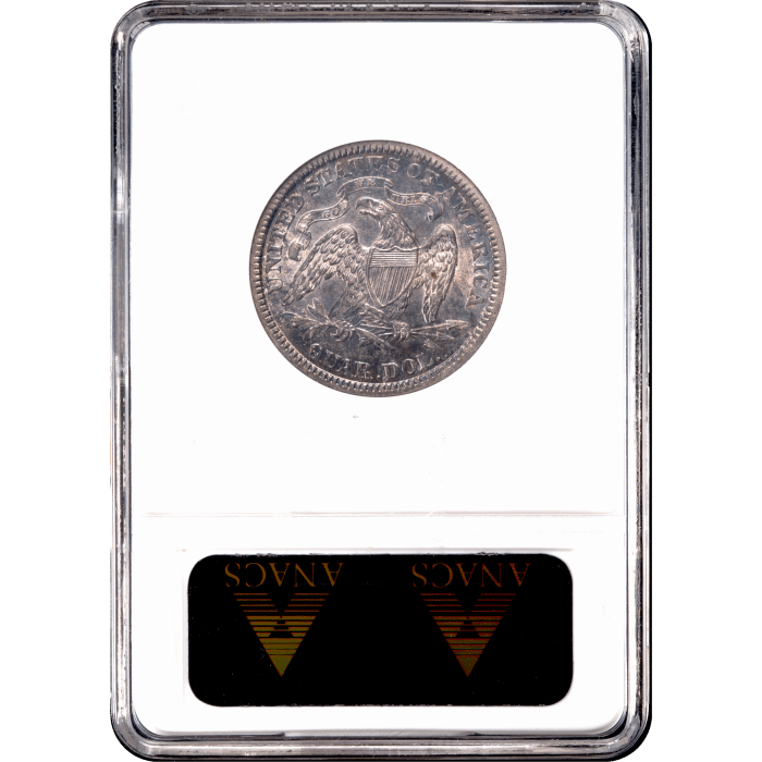 1891 Seated Liberty Quarter (25c) Reverse Slab Image