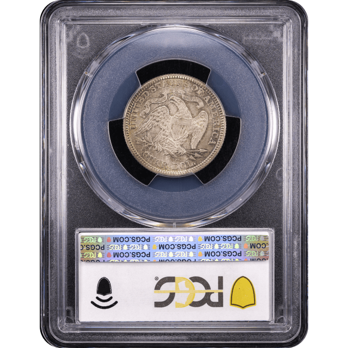 1891 Seated Liberty Quarter (25c) Reverse Slab Image
