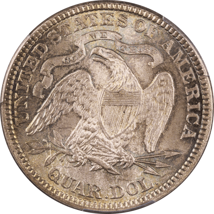 1891 Seated Liberty Quarter (25c) Reverse Image