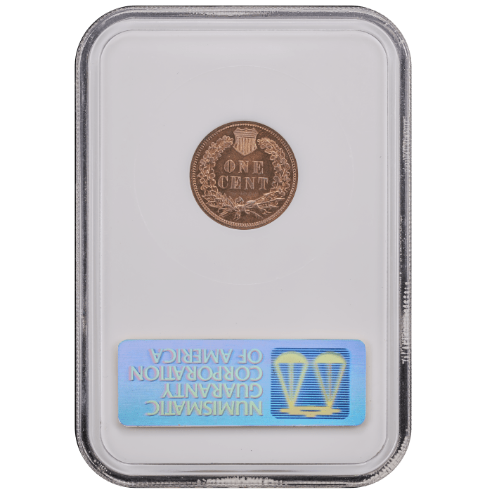 1892 5-Coin Proof Set Indian Cent 1c Reverse Slab Image