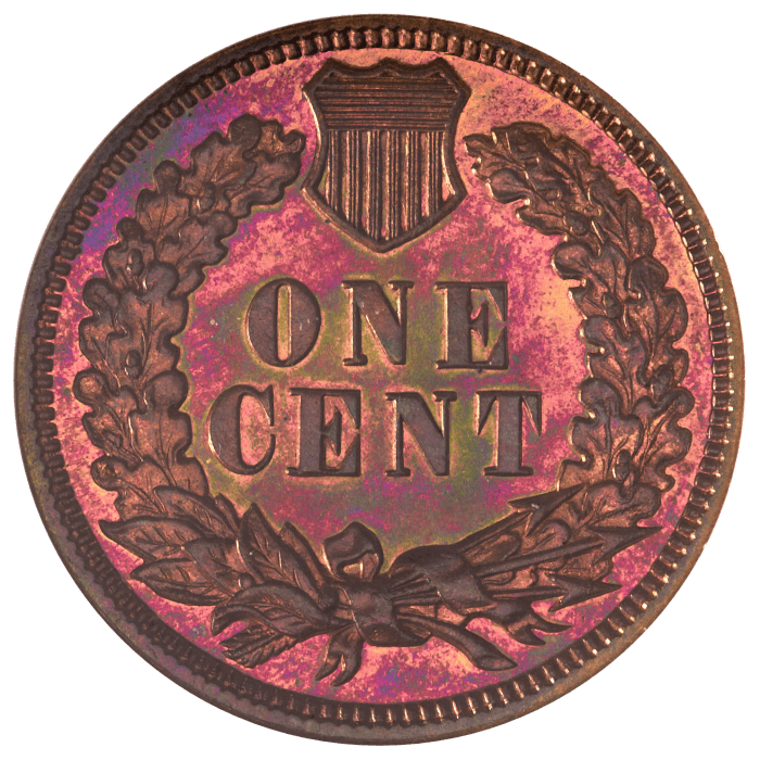 1892 5-Coin Proof Set Indian Cent 1c Reverse Image