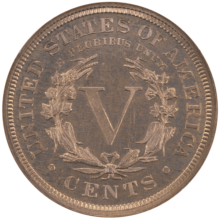 1892 5-Coin Proof Set Liberty Nickel 5c Reverse Image