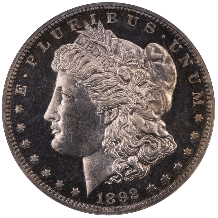 1892 5-Coin Proof Set Morgan Dollar 1 Obverse Image