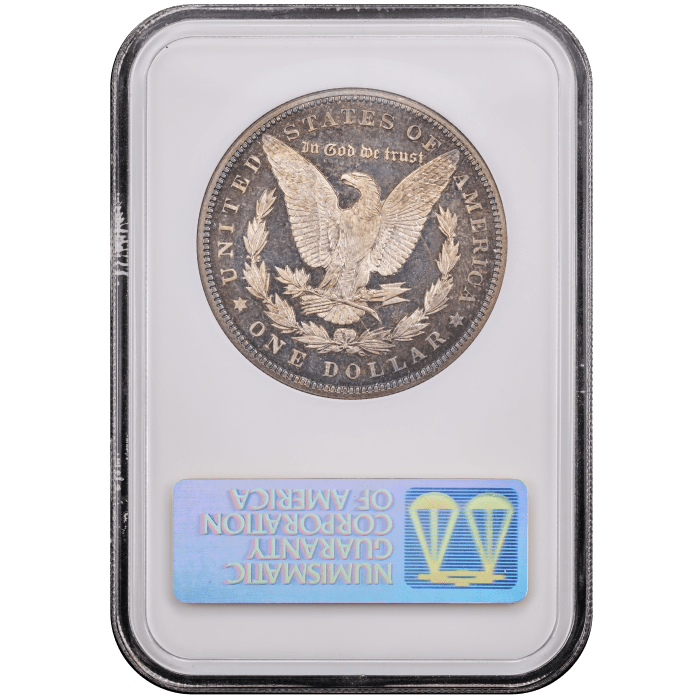 1892 5-Coin Proof Set Morgan Dollar 1 Reverse Slab Image