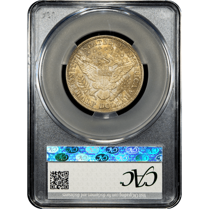 1892 Barber Half Dollar (50c) Reverse Slab Image