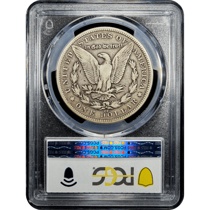 1892-CC Morgan Dollar ($1) Reverse Slab Image