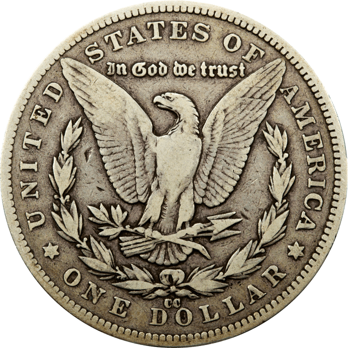 1892-CC Morgan Dollar ($1) Reverse Image