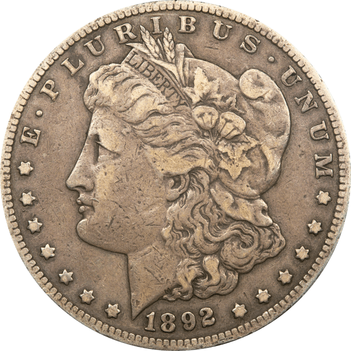 1892-CC Morgan Dollar ($1) OBVERSE Image