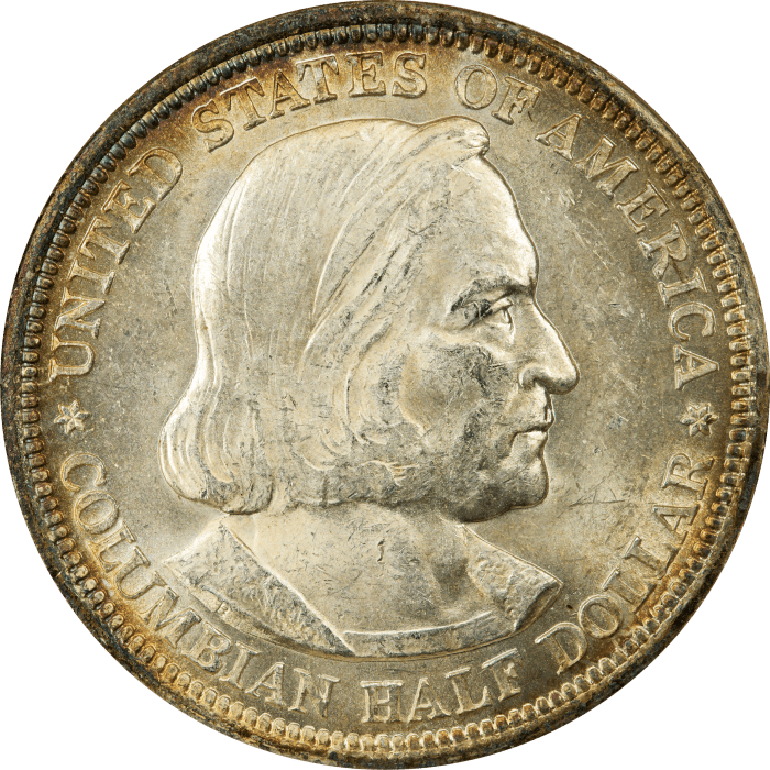 1892 Columbian Commem Half Dollar (50c) OBVERSE Image