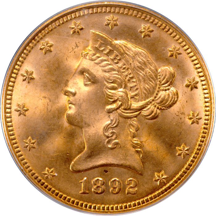1892 Liberty Gold Eagle ($10) OGH Obverse Image
