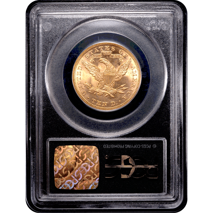 1892 Liberty Gold Eagle ($10) OGH Reverse Slab Image