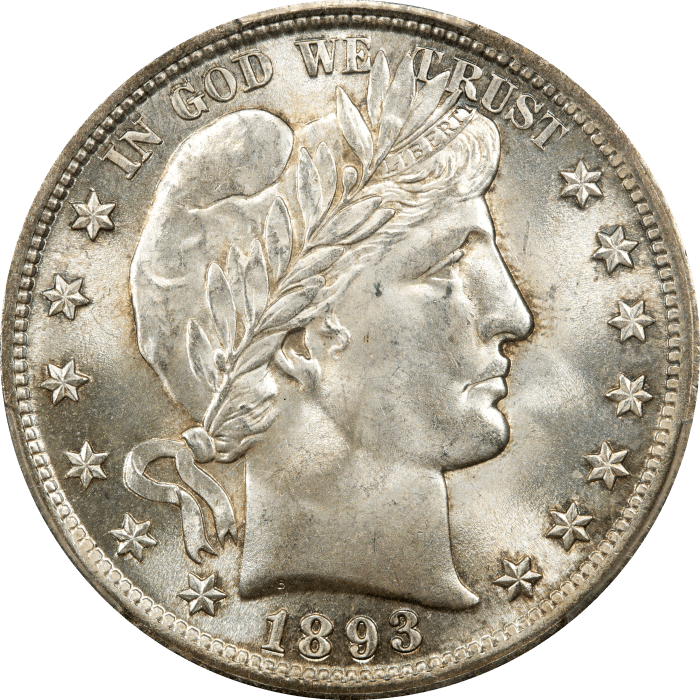 1893 Barber Half Dollar (50c) Obverse Image