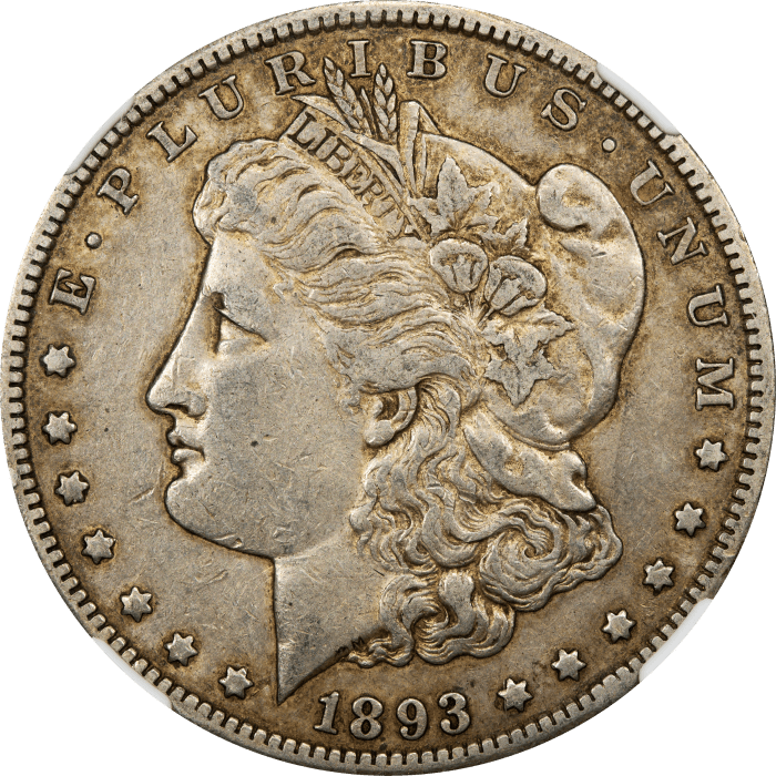 1893-CC Morgan Dollar ($1) OBVERSE Image