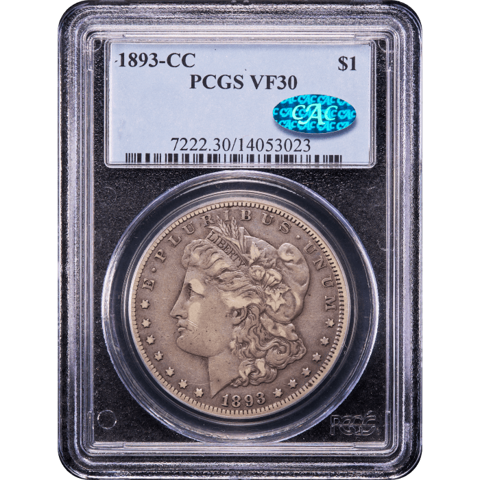 1893-CC Morgan Dollar ($1) Obverse Slab Image