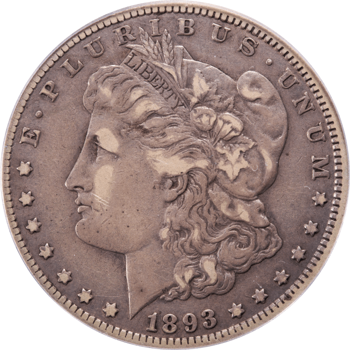 1893-CC Morgan Dollar ($1) Obverse Image