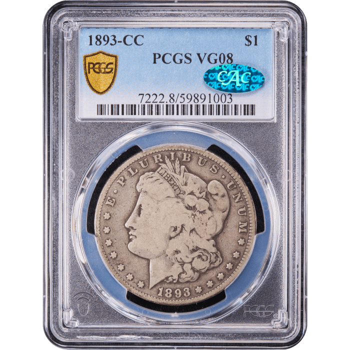 1893-CC Morgan Dollar ($1) Obverse Slab Image