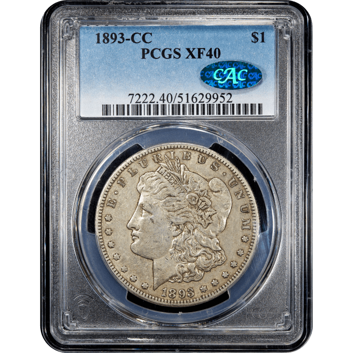 1893-CC Morgan Dollar ($1) Obverse Slab Image