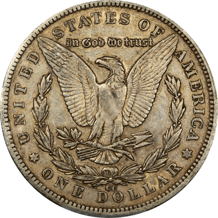 1893-CC Morgan Dollar ($1) Reverse Image