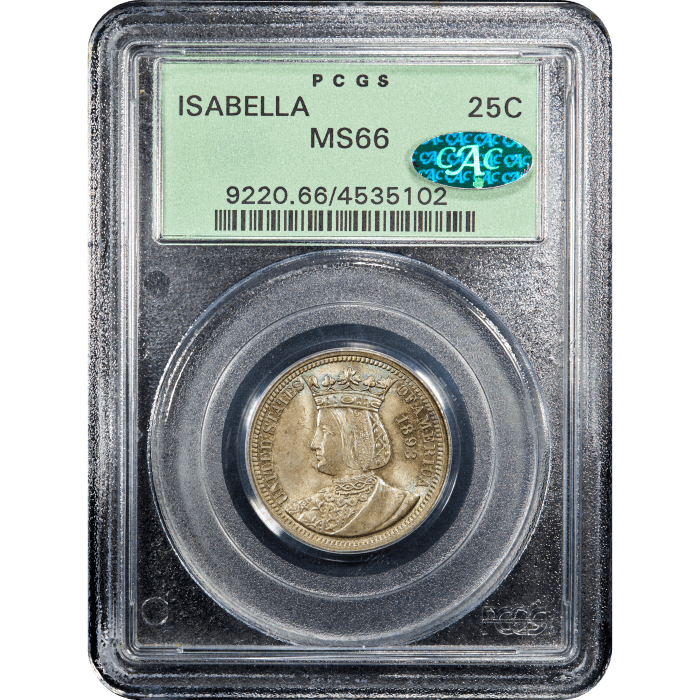 1893 Isabella Commemorative Quarter (25c) OGH SLAB Image