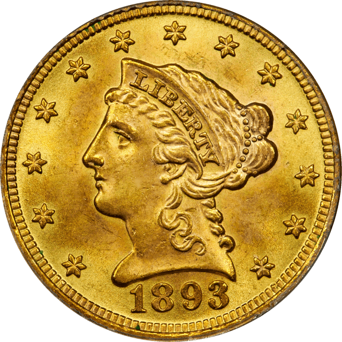 1893 Liberty Gold Quarter Eagle ($2.50) OGH OBVERSE Image