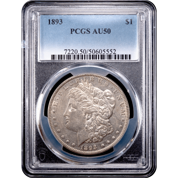1893 Morgan Dollar ($1) Obverse Slab Image