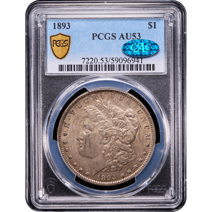 1893 Morgan Dollar ($1) Obverse Slab Image